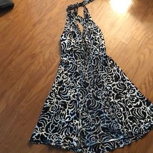 White House Black Market silk halter dress